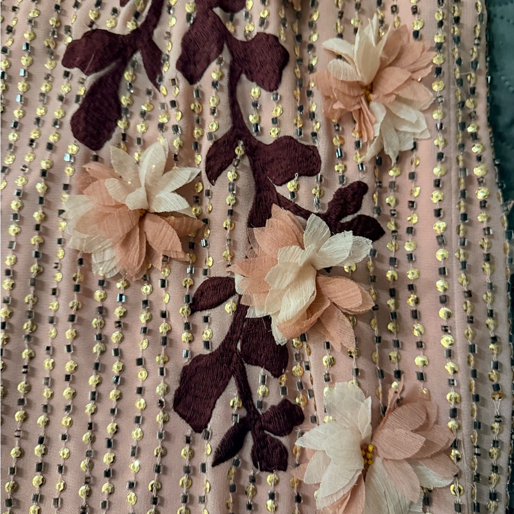 Karen Millen Pink Floral Embellished Dress - Picture 7 of 15